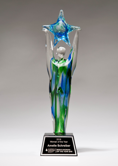 Art Glass Star Achiever Trophy