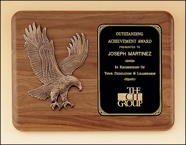 American Walnut Plaque with Eagle Casting