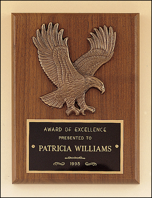 American Walnut Plaque with Eagle Casting