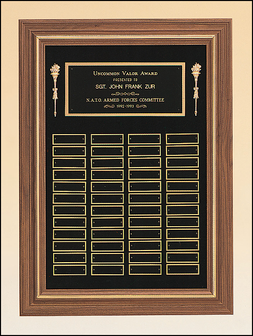 American Walnut Frame Perpetual Plaque