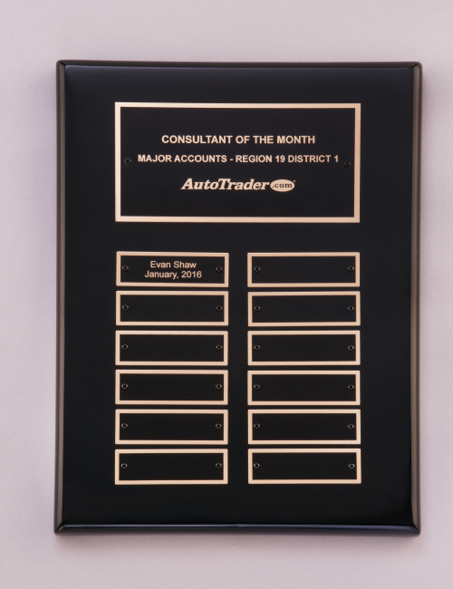 Black Piano-Finish Perpetual Plaque