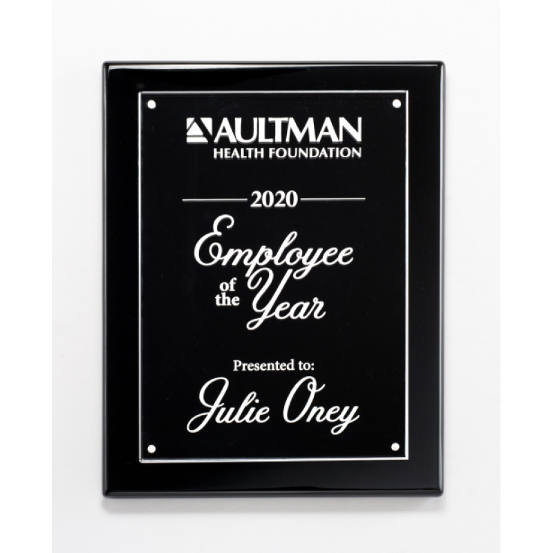 Clear Acrylic Plate on High Gloss Plaque