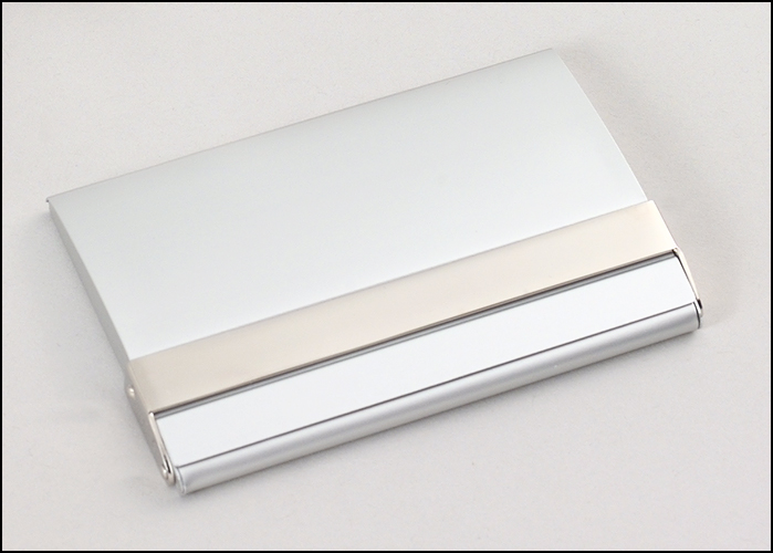 Matte Silver Business Card Case