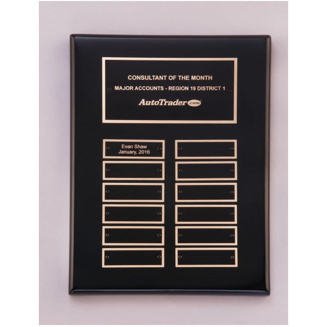 Perpetual Ebony Piano Finish Plaque