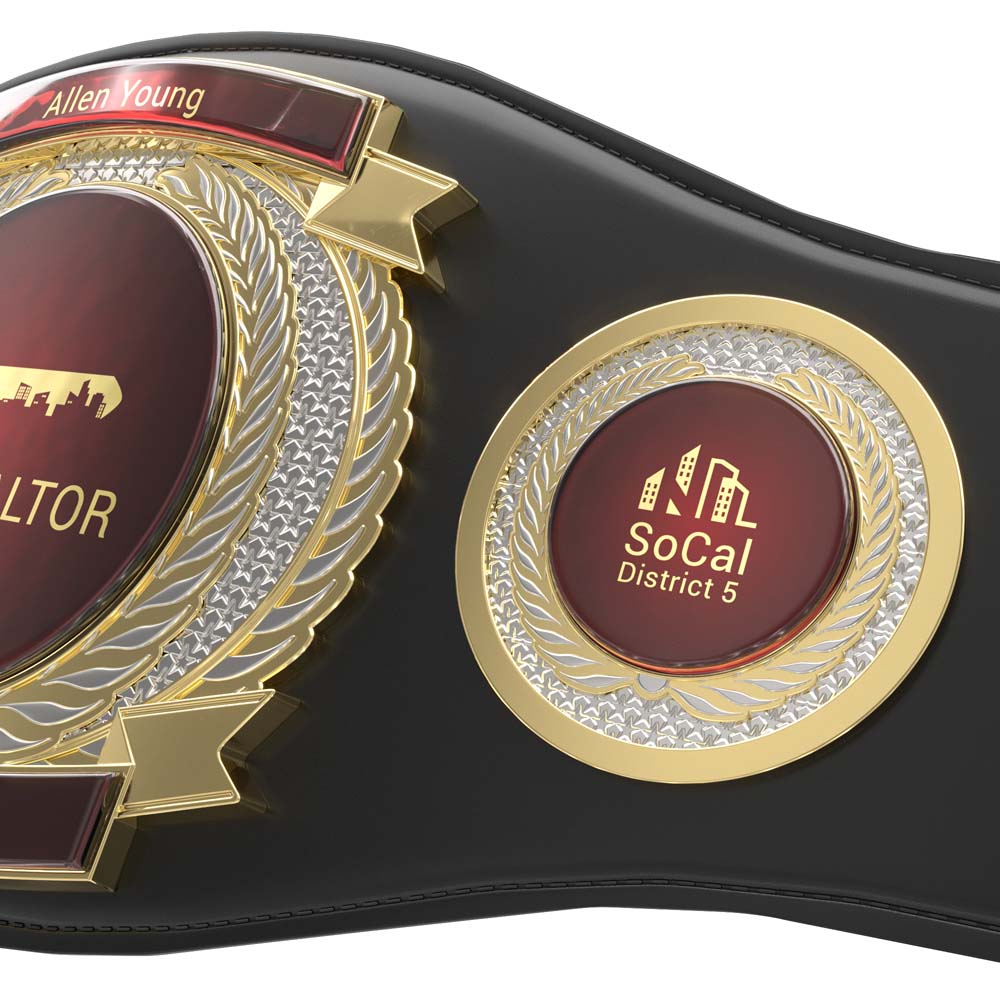 Championship Belt with Medallions and Name Plates