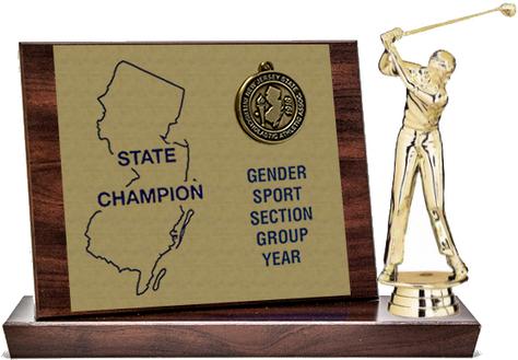 Golf State Champion Award, Cherry Finish Styled Replica