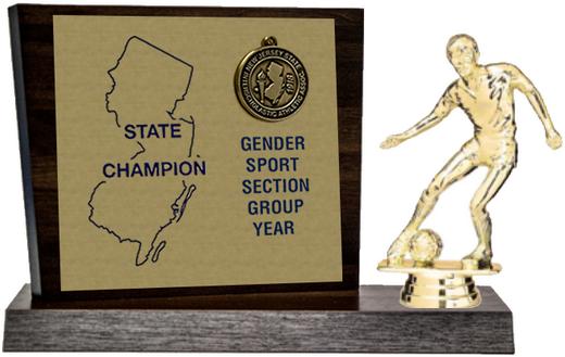 Soccer State Champion Award, Walnut Styled Replica